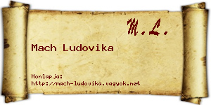 Mach Ludovika névjegykártya